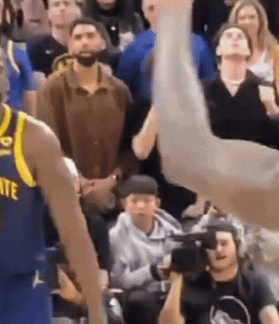 Basketball Player In Blue State Jersey In Front Of Crowd GIF