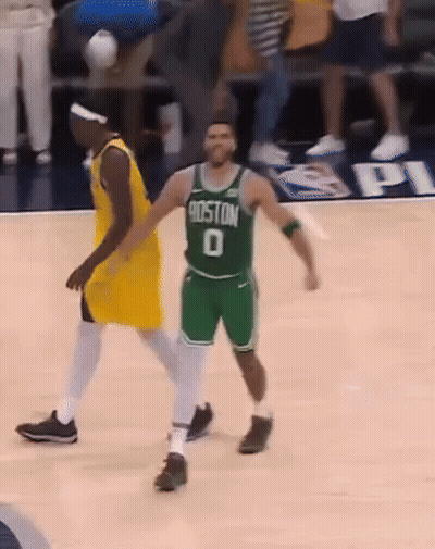 Basketball Player In Boston Jersey Dancing GIF