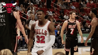 Basketball Player In Bulls Jersey GIF