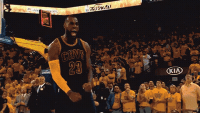 Basketball Player In Cavs 23 Jersey In Front Of Crowd GIF