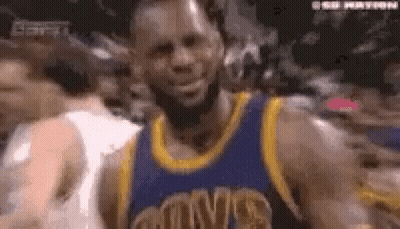Basketball Player In Cavs Jersey Smiling GIF