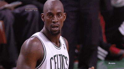 Basketball Player In Celtics Jersey Looking Left GIF