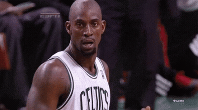 Basketball Player In Celtics Jersey Making A Face GIF