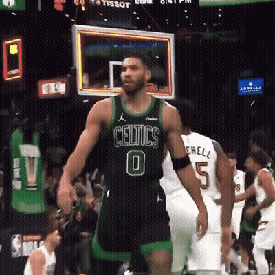 Basketball Player In Celtics Jersey Number 0 GIF