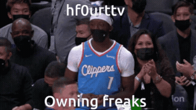 Basketball Player In Clippers Jersey In Front Of Crowd GIF