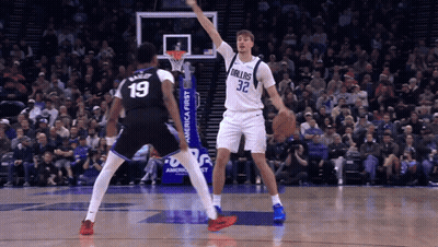 Basketball Player In Dallas Jersey GIF