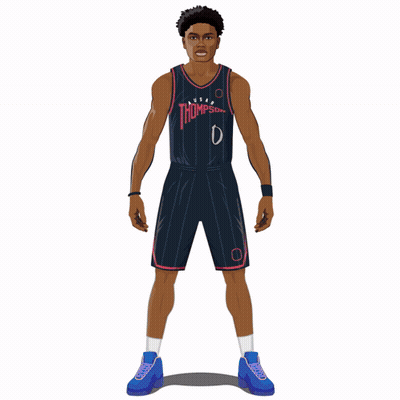 Basketball Player In Detroit Jersey GIF