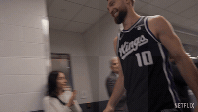 Basketball Player In Front Of Crowd With Pacers GIF
