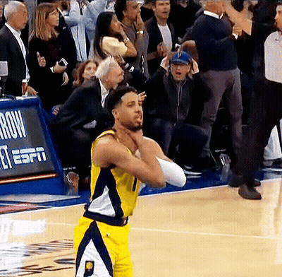 Basketball Player In Front Of ESPN Sign GIF