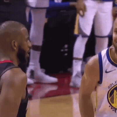 Basketball Player In Golden State Jersey Talking GIF