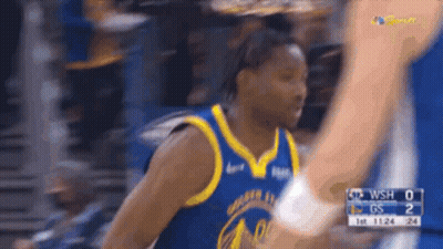 Basketball Player In Golden State Warriors Jersey GIF