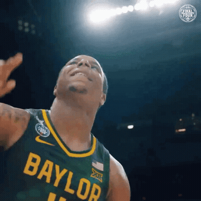 Basketball Player In Green Baylor Jersey GIF