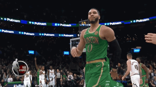 Basketball Player In Green Boston Jersey GIF