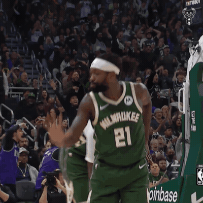 Basketball Player In Green Bucks Jersey GIF