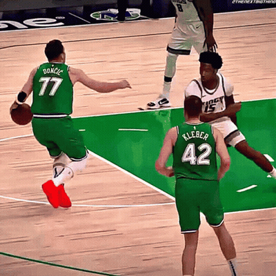 Basketball Player In Green Jersey Number 42 GIF