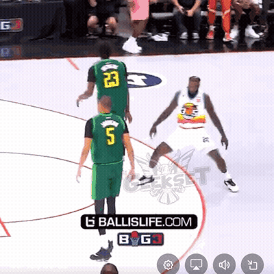 Basketball Player In Green Jersey Number 5 GIF