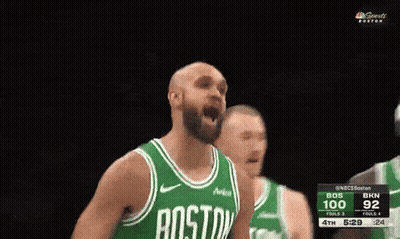 Basketball Player In Green Jersey Saying Boston GIF