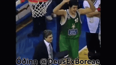 Basketball Player In Green Uniform Number 10 GIF