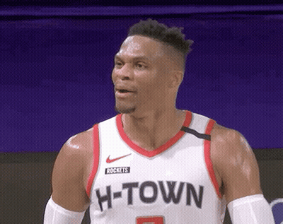Basketball Player In H-Town Jersey Standing On Court GIF