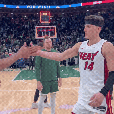 Basketball Player In Heat 14 Shaking Hands GIF