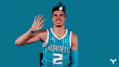 Basketball Player In Hornets Jersey And Scottish Hat Waving GIF