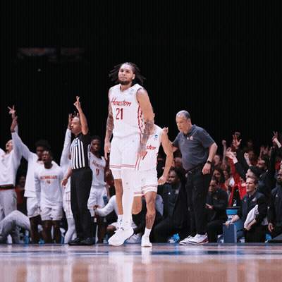 Basketball Player In Houston Jersey On Court GIF