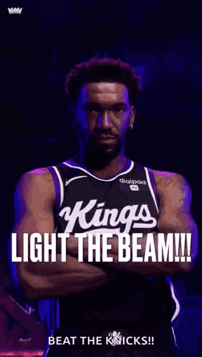 Basketball Player In Kings Jersey Arms Crossed GIF