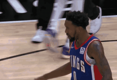 Basketball Player In Kings Jersey GIF