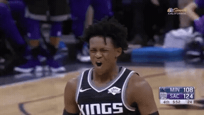 Basketball Player In Kings Jersey GIF