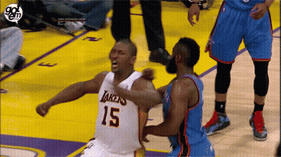 Basketball Player In Lakers Jersey 15 GIF