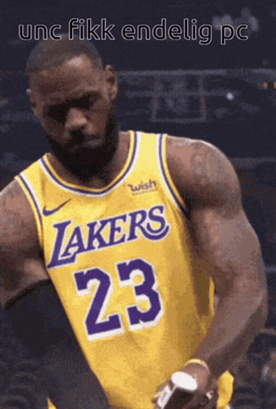 Basketball Player In Lakers Jersey 23 GIF