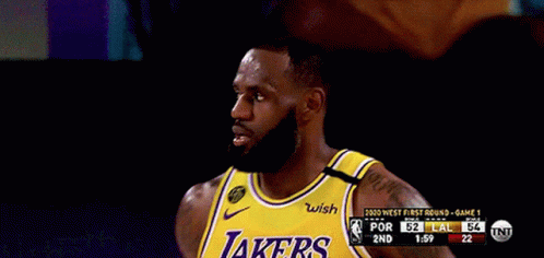 Basketball Player In Lakers Jersey GIF