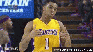 Basketball Player In Lakers Jersey Giving Thumbs Up GIF