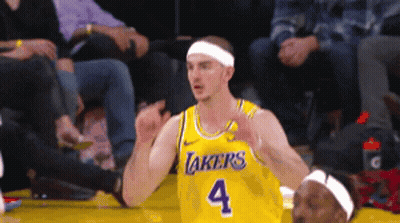 Basketball Player In Lakers Jersey Number 4 GIF