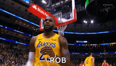 Basketball Player In Lakers Jersey Running GIF