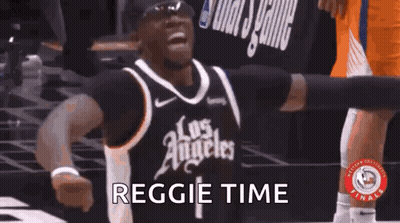 Basketball Player In Los Angeles Jersey Celebrating Victory GIF