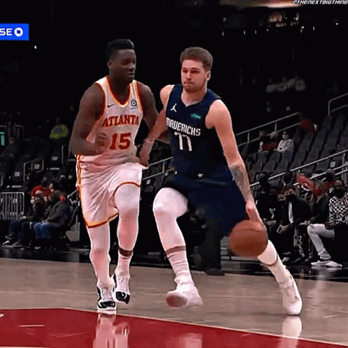 Basketball Player In Mavericks Jersey Dribbling GIF