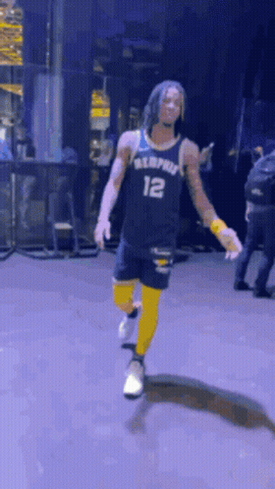 Basketball Player In Memphis Jersey Dancing GIF