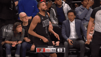 Basketball Player In Nets Jersey GIF
