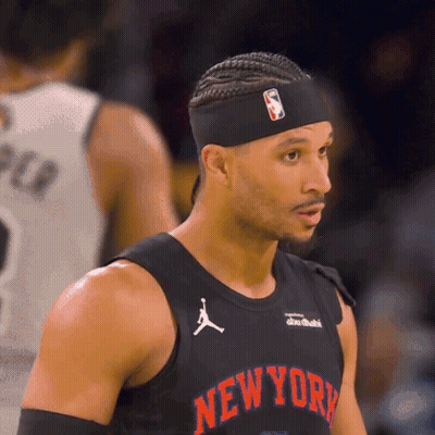 Basketball Player In New York Jersey And Headband GIF