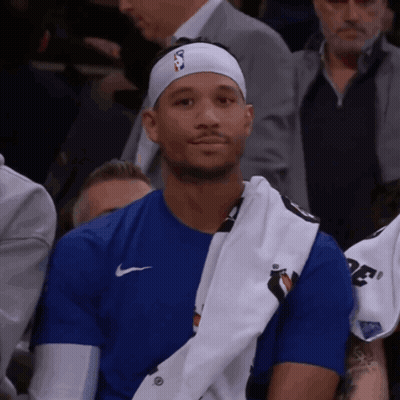 Basketball Player In New York Jersey And Headband GIF