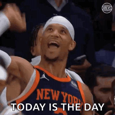 Basketball Player In New York Jersey Laughing GIF