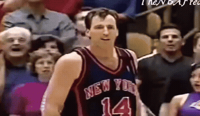 Basketball Player In New York Jersey Number 14 GIF