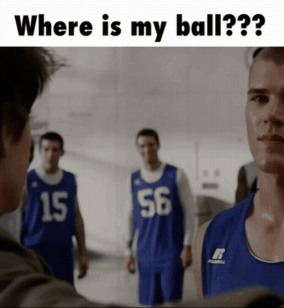 Basketball Player In Number 56 Jersey Talking To Another Player GIF