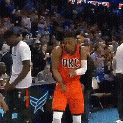 Basketball Player In OKC Jersey Dancing GIF