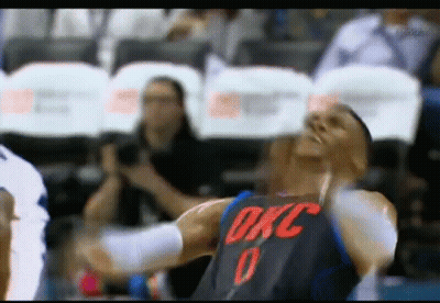 Basketball Player In OKC Jersey Number 0 GIF