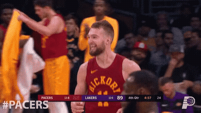 Basketball Player In Pacers Jersey Smiling GIF