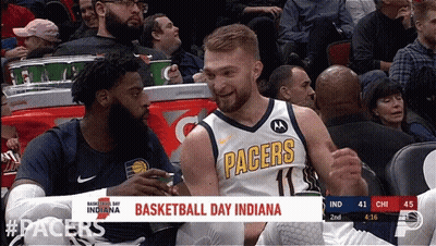 Basketball Player In Pacers Jersey Smiling GIF