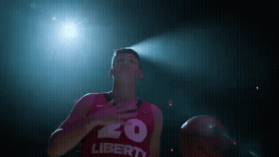 Basketball Player In Pink Jersey Saying Liberty GIF