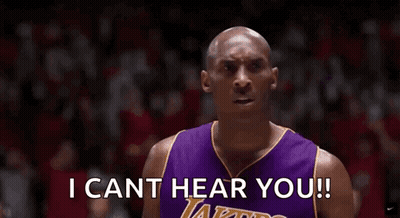 Basketball Player In Purple Jersey Covering Ear GIF